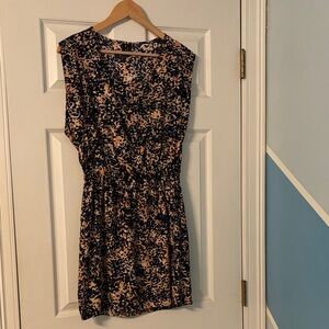 Mango Black and Cream Patterned Mini Dress